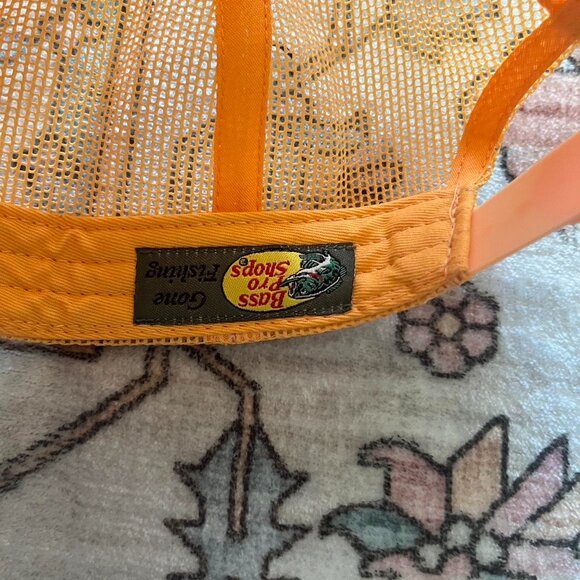 Men's Orange and Yellow Hat - Picture 2 of 3